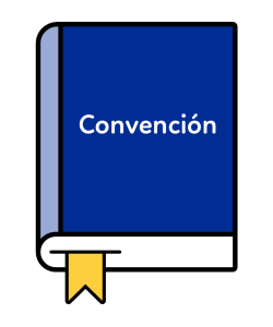 Ícono de un libro que en la tapa dice Convención